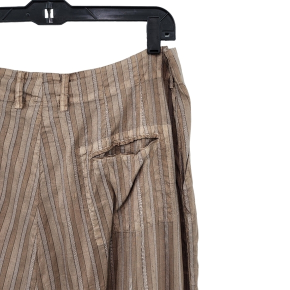 Shack Incorporated Women's 100% Silk Stripes Straight Leg Pants - L - Picture 6 of 6